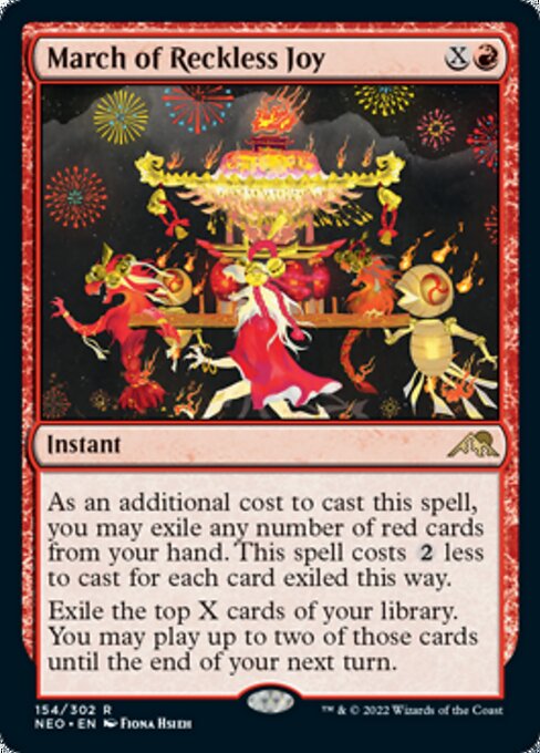 March of Reckless Joy 154/302 -  Kamigawa Neon Dynasty RARE