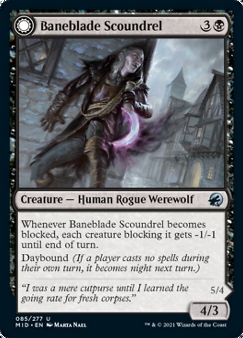 85Baneblade Scoundrel // Baneclaw Marauder 85/277 Uncommon - Midnight Hunt