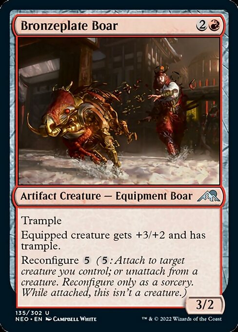Bronzeplate Boar 135/302 -  Kamigawa Neon Dynasty UNCLE