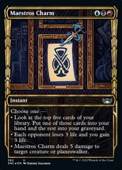 GILDED FOIL Maestros Charm  #382 - Streets of New Capenna