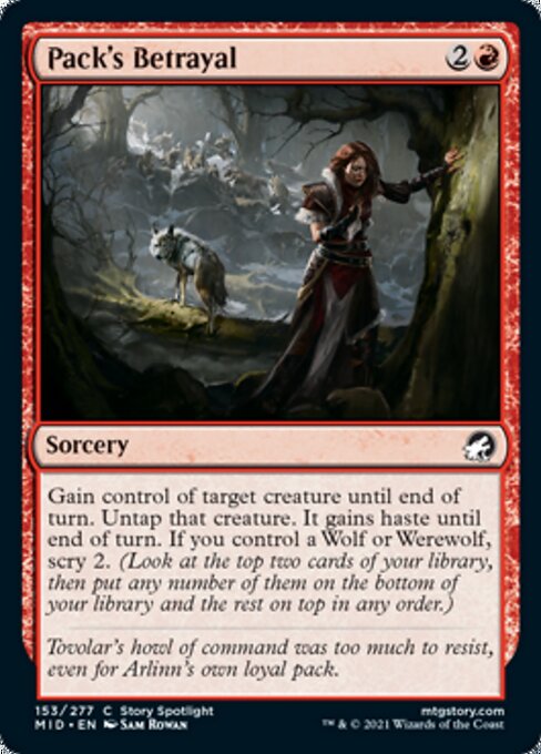 153Pack's Betrayal 153/277 Common - Midnight Hunt