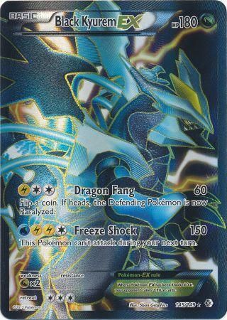 FULL ART Black Kyurem EX - 145/149 - Ultra Rare - Boundaries Crossed Cherry Collectables FULL ART Black Kyurem EX - 145/149 - Ultra Rare - Boundaries Crossed Cherry Collectables