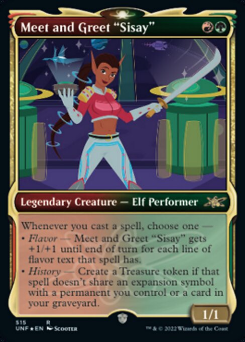 GALAXY FOIL SHOWCASE Meet and Greet "Sisay" #515 - Rare Unfinity