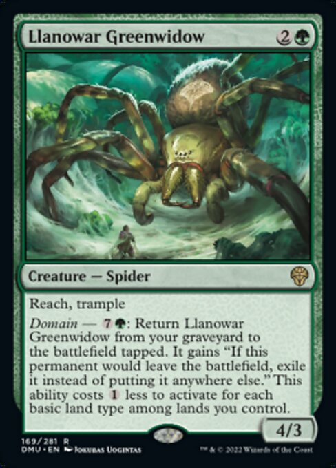 Llanowar Greenwidow - 169 /281 - Rare - FOIL 