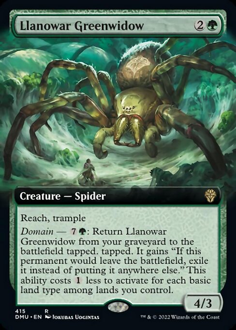 Llanowar Greenwidow - 415# - Rare - EXTENDED 