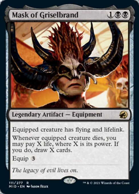 111Mask of Griselbrand 111/277 Rare - Midnight Hunt