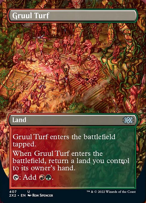 BORDERLESS Gruul Turf 407# - Uncommon Double Masters 2022