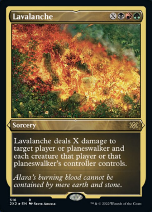 ETCHED FOIL Lavalanche 516# - Rare Double Masters 2022