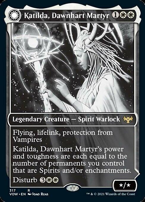 Foil Showcase Katilda Dawnhart Martyr // Katildas Rising Dawn - No 317 Rare Crimson Vow