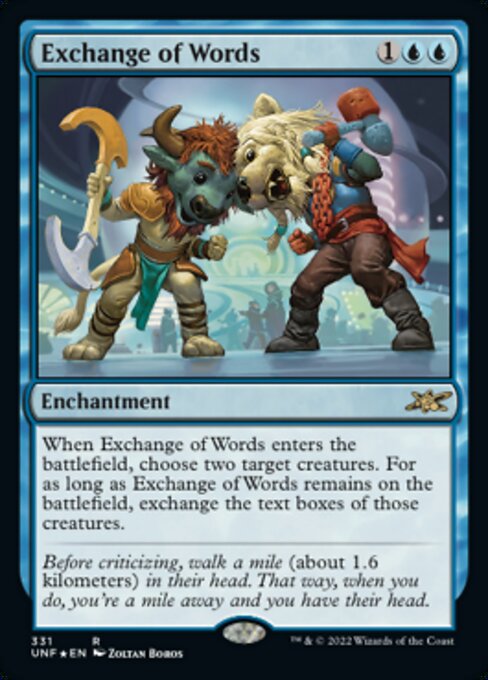 GALAXY FOIL Exchange of Words #331 - Rare Unfinity