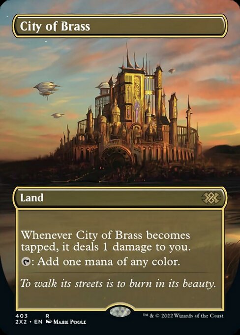 BORDERLESS City of Brass 403# - Rare Double Masters 2022