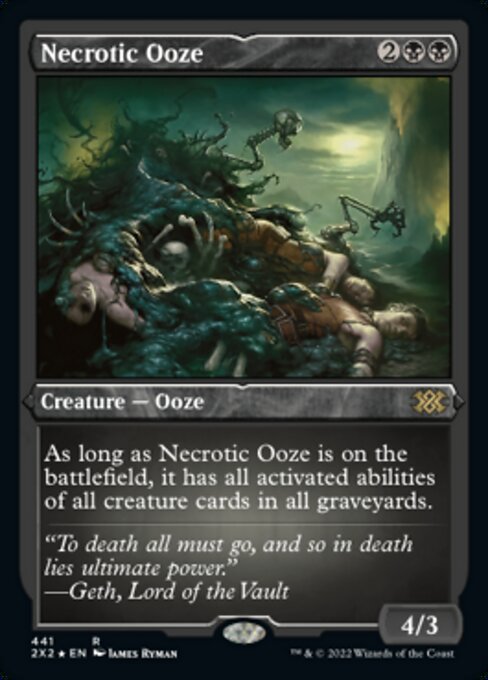 ETCHED FOIL Necrotic Ooze 441# - Rare Double Masters 2022