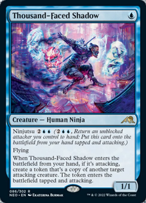 Thousand-Faced Shadow 86/302 -  Kamigawa Neon Dynasty RARE