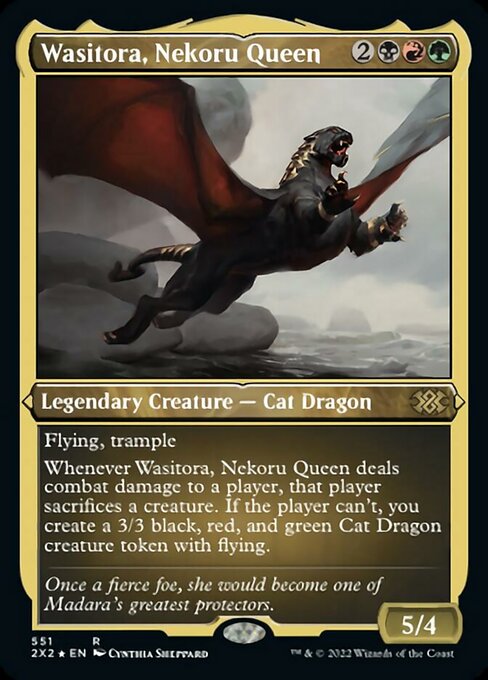 ETCHED FOIL Wasitora, Nekoru Queen 551# - Rare Double Masters 2022