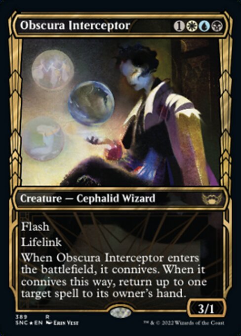 GILDED FOIL Obscura Interceptor  #389 - Streets of New Capenna