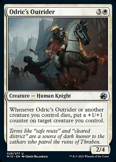 29Odric's Outrider 29/277 Uncommon - Midnight Hunt