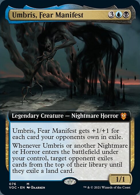 Extended Umbris Fear Manifest - No 76 Commander Crimson Vow