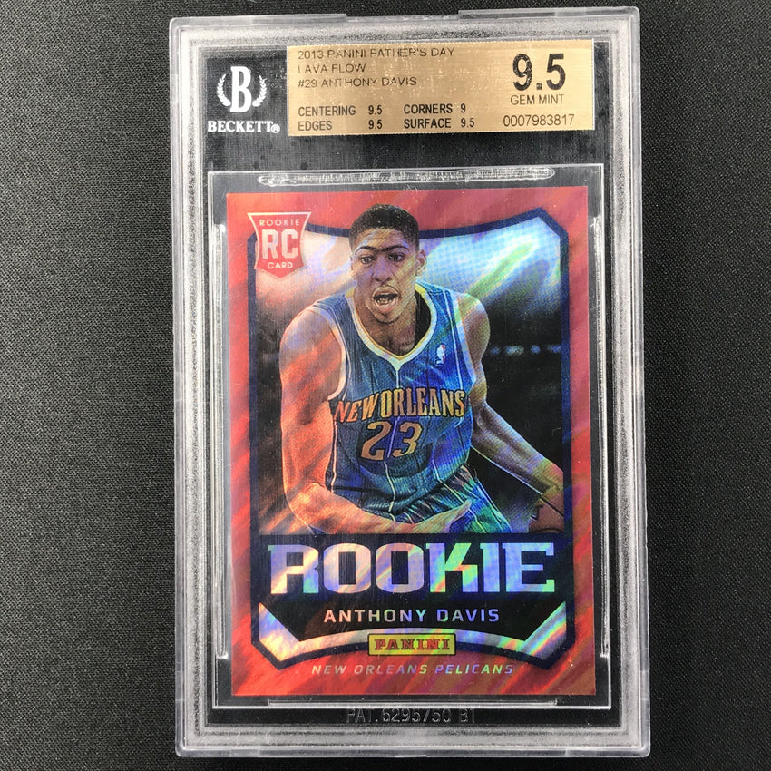 2013 Panini Fathers Day ANTHONY DAVIS Lava Flow Rookie #29 BGS 9.5 SSP-Cherry Collectables