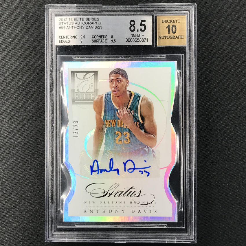 2012-13 Elite ANTHONY DAVIS Status Auto Rookie 13/25 BGS 8.5/10-Cherry Collectables