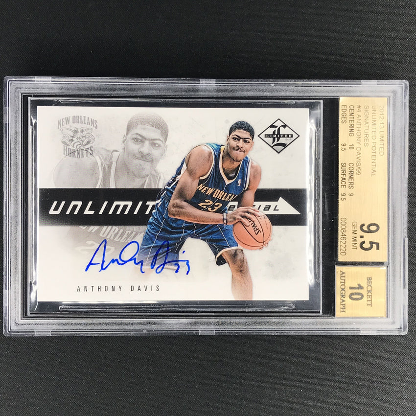 2012-13 Limited ANTHONY DAVIS Unlimited Potential Auto Rookie 78/99 BGS 9.5/10-Cherry Collectables