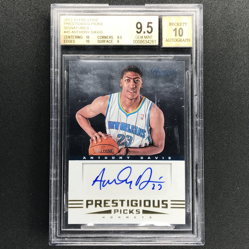 2012-13 Prestige ANTHONY DAVIS Prestigious Picks Auto Rookie BGS 9.5/10-Cherry Collectables
