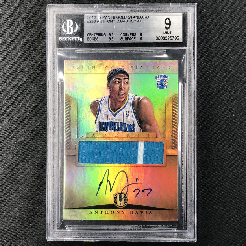 2012-13 Gold Standard ANTHONY DAVIS Rookie Jersey Auto #228 BGS 9/10 (796)-Cherry Collectables