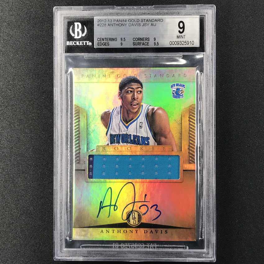 2012-13 Gold Standard ANTHONY DAVIS Rookie Jersey Auto #228 BGS 9/10 (910)-Cherry Collectables