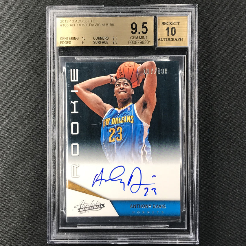 2012-13 Absolute ANTHONY DAVIS Auto Rookie 137/199 BGS 9.5/10-Cherry Collectables