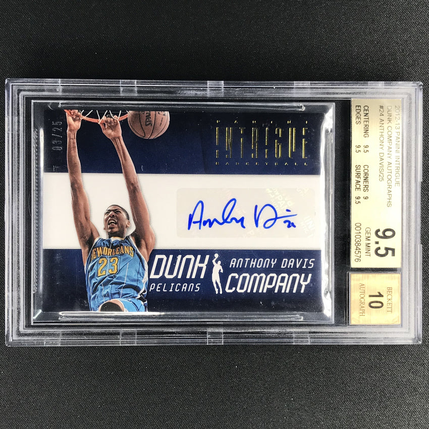2012-13 Intrigue ANTHONY DAVIS Dunk Company Auto Rookie 3/25 BGS 9.5/10-Cherry Collectables