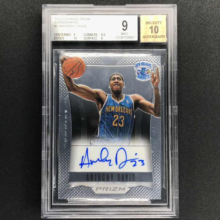 2012-13 Prizm ANTHONY DAVIS Auto Rookie BGS 9/10 (681)-Cherry Collectables