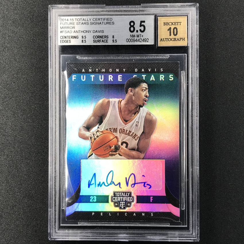 2014-15 Totally Certified ANTHONY DAVIS Future Stars Auto 1/25 BGS 8.5/10-Cherry Collectables