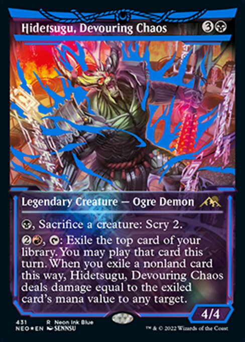NEON BLUEHidetsugu, Devouring Chaos 431 -  Kamigawa Neon Dynasty