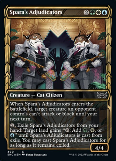 GILDED FOIL Spara's Adjudicators  #400 - Streets of New Capenna