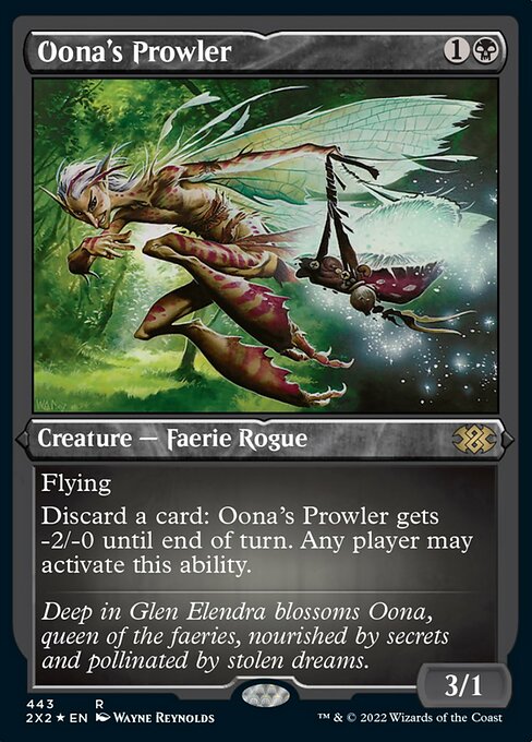 ETCHED FOIL Oona's Prowler 443# - Rare Double Masters 2022