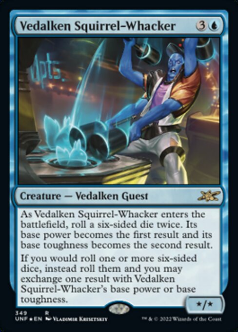 GALAXY FOIL Vedalken Squirrel-Whacker #349 - Rare Unfinity