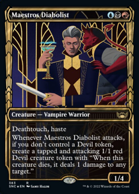 GILDED FOIL Maestros Diabolist  #383 - Streets of New Capenna