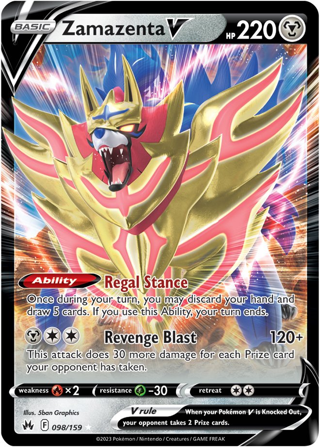 Zamazenta V - 098/159 - Ultra Rare Crown Zenith
