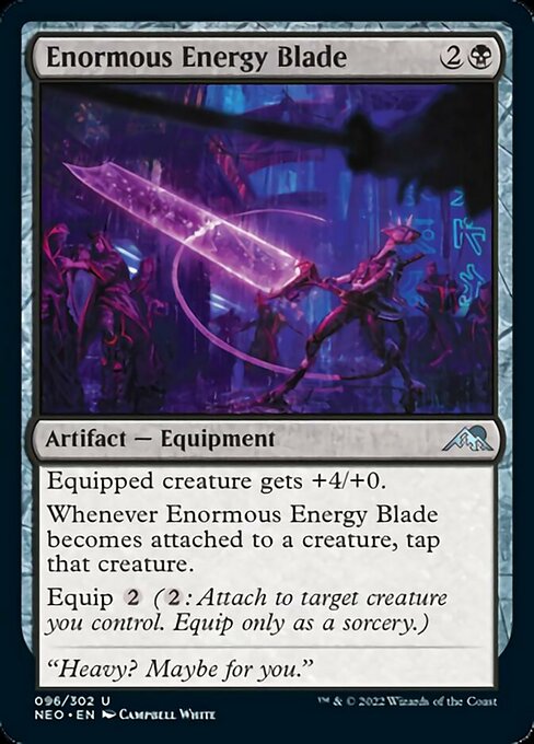 Enormous Energy Blade 96/302 -  Kamigawa Neon Dynasty UNCLE