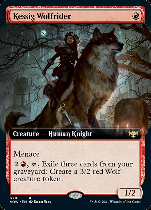 Extended Kessig Wolfrider - 379 - Rare Crimson Vow