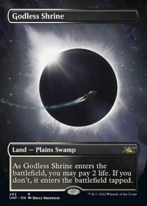 FOIL BORDERLESSGodless Shrine #282 - Rare Unfinity