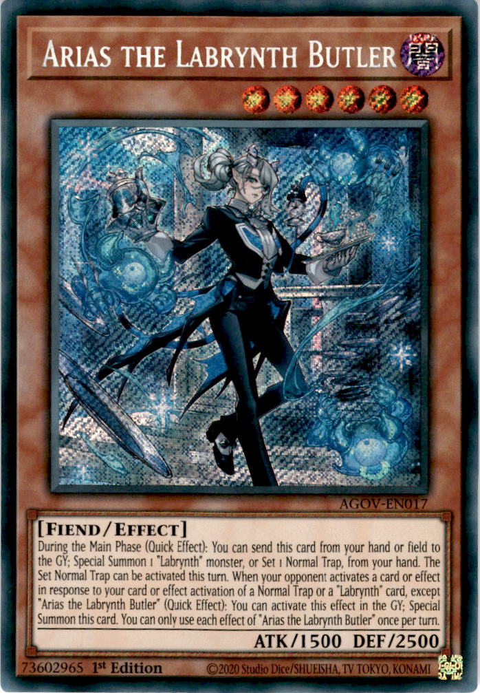 Arias the Labrynth Butler - AGOV-EN017 - Secret Rare 1st Edition