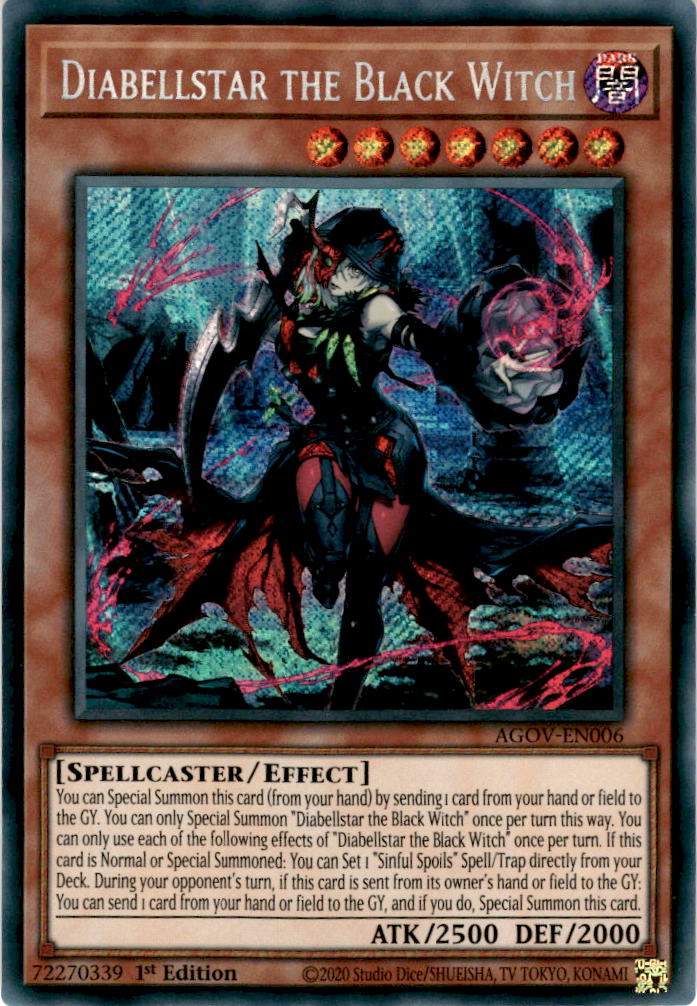 Diabellstar the Black Witch - AGOV-EN006 - Secret Rare 1st Edition