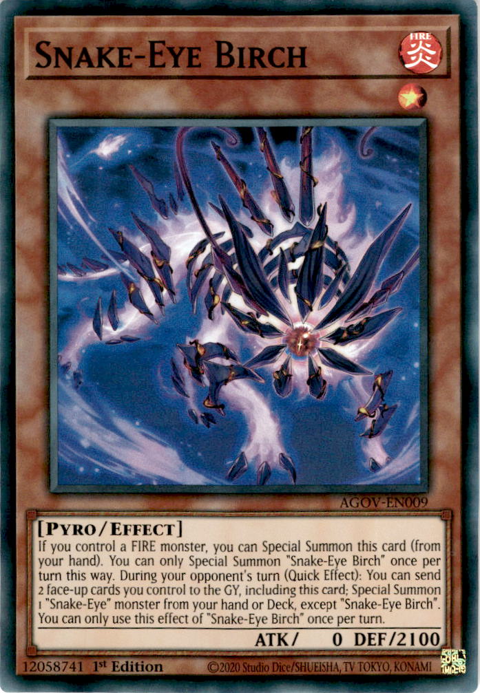 Snake-Eye Birch - AGOV-EN009 - Super Rare 1st Edition