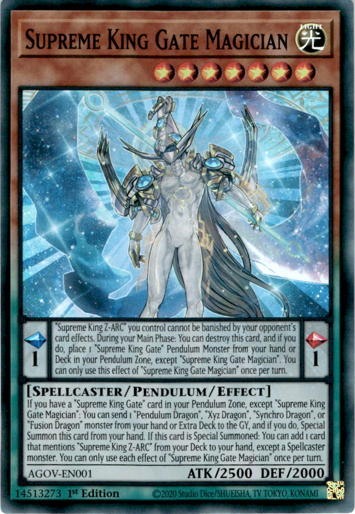 Supreme King Gate Magician - AGOV-EN001 - Super Rare 1st Edition