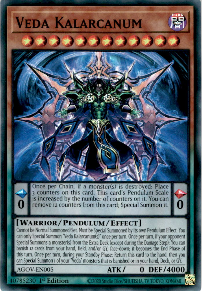 Veda Kalarcanum - AGOV-EN005 - Super Rare 1st Edition