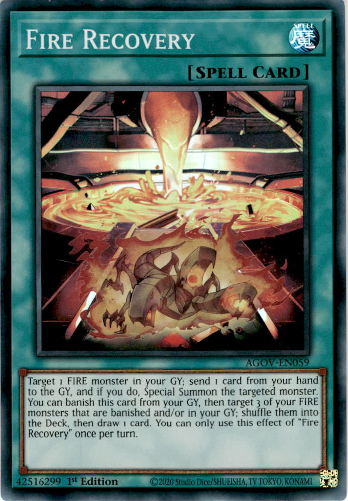 Fire Recovery - AGOV-EN059 - Super Rare 1st Edition