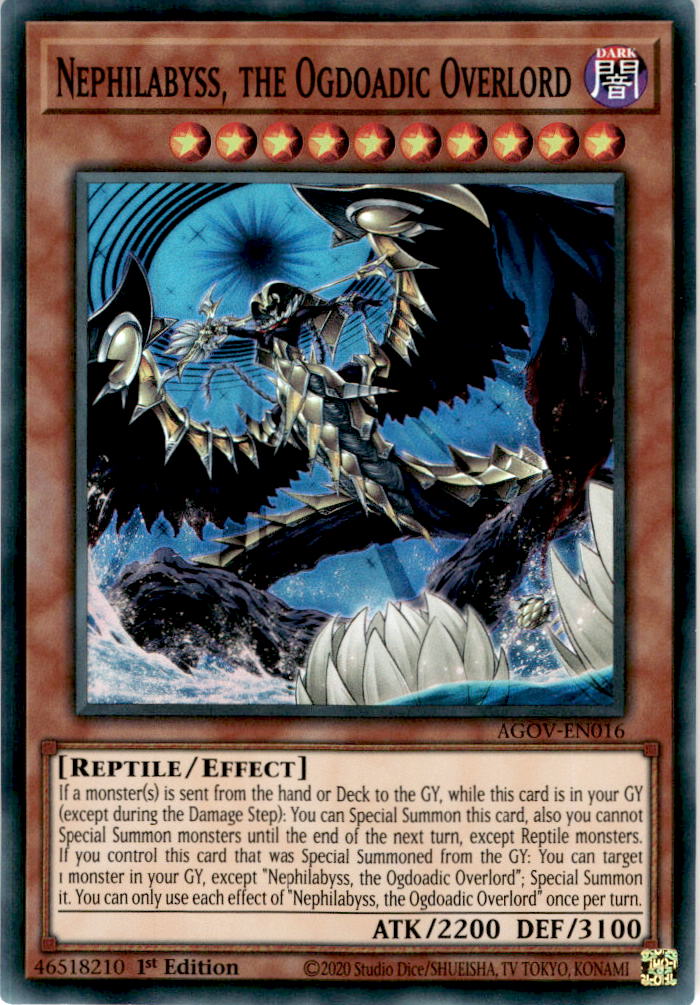 Nephilabyss, the Ogdoadic Overlord - AGOV-EN016 - Super Rare 1st Edition