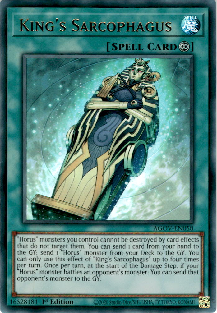 King's Sarcophagus - AGOV-EN058 - Ultra Rare 1st Edition