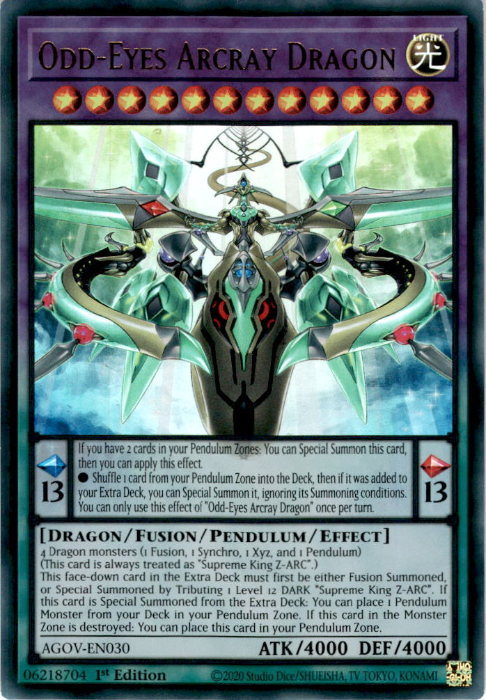 Odd-Eyes Arcray Dragon - AGOV-EN030 - Ultra Rare 1st Edition
