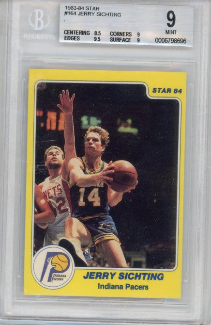 1983-84 Star Jerry Sichting Base No 164 BGS 9 696